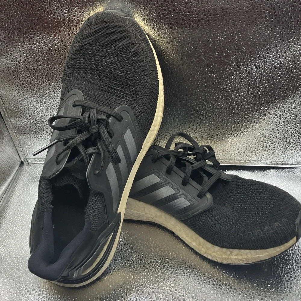 adidas UltraBoost 20 Boost Low Top Lace Up Sneaker Black Men Running